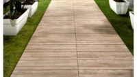 Outdoor brown rectangular tile