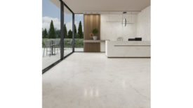 large porcelain beige slab on floor