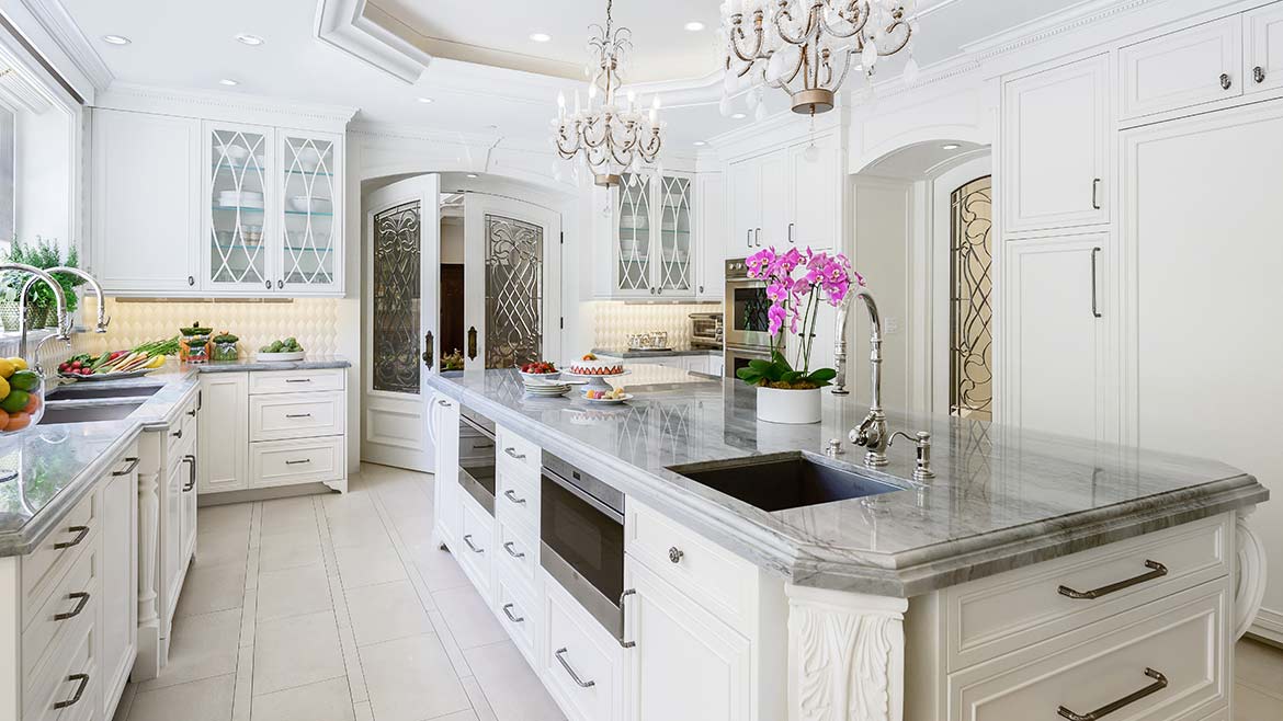 White Kitchen Island With Granite Top - Foter  Kitchen remodel small,  Kitchen remodel countertops, Kitchen layout