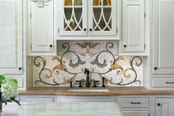 marble mosaic backsplash