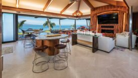 Perle Blanc limestone flooring in an open concept house.