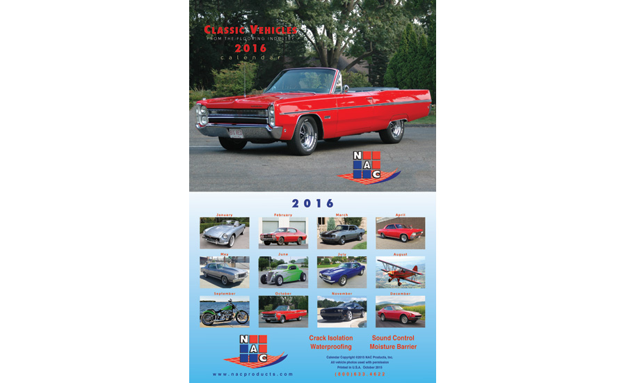 NAC Products releases 2016 calendar featuring classic vehicles from the